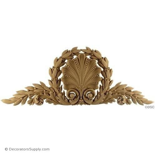 Shell-Louis XVI 8 3/4H X 23W - 11/16Relief-ornaments-for-woodwork-furniture-Decorators Supply