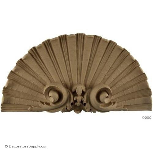 Shell-French Ren. 7 1/4H X 14W - 1 5/8Relief-ornaments-for-woodwork-furniture-Decorators Supply