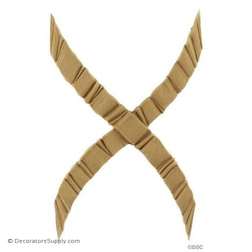 Cross Band - Louis XVI 9 1/2H X 6W - 5/16Relief-ornaments-furniture-woodwork-Decorators Supply