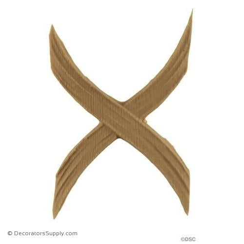 Cross Band - Classic 4H X 2 1/2W - 3/16Relief-ornaments-furniture-woodwork-Decorators Supply