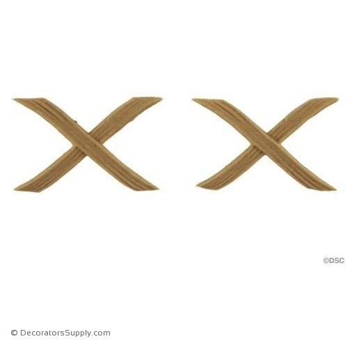 Cross Band - Classic 1 5/8H X 1W - 1/16Relief-ornaments-furniture-woodwork-Decorators Supply