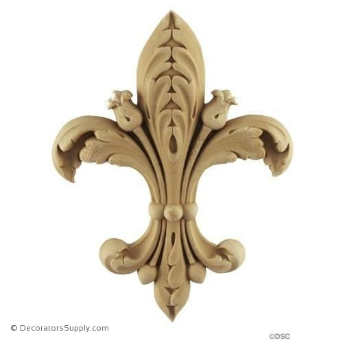 Fleur de Lis-Ren. 7 5/8H X 5 3/4W - 1/2Relief - Decorators Supply