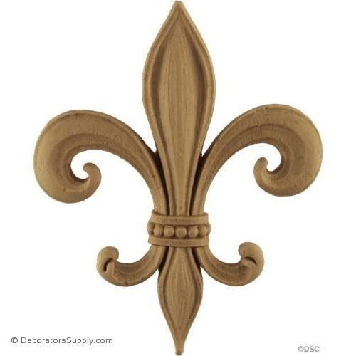 Fleur de Lis-Empire 5 1/2H X 4 3/8W - 3/8Relief - Decorators Supply