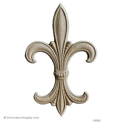 Fleur de Lis-Empire 7 5/8H X 4 3/4W - 1/4Relief - Decorators Supply