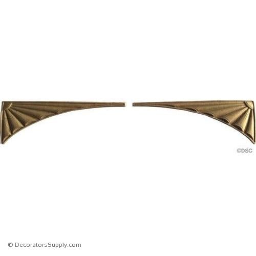 Sunburst Spandrels - 1 5/8 High 4 1/2 Wide-appliques-for-woodwork-furniture-Decorators Supply