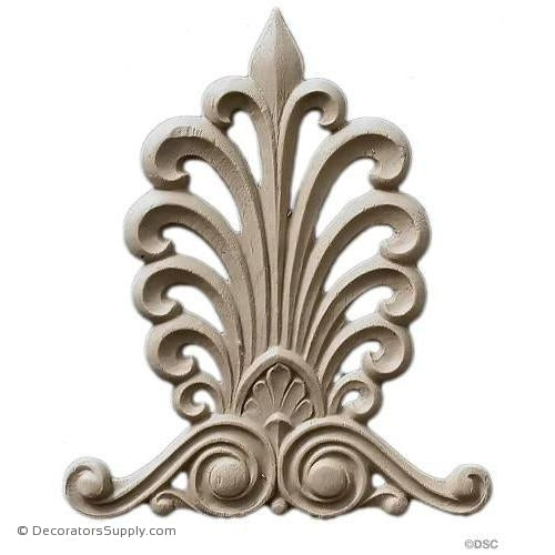 Palmette-Greek 6 1/8H X 5W - 3/16Relief-ornaments-furniture-woodwork-Decorators Supply