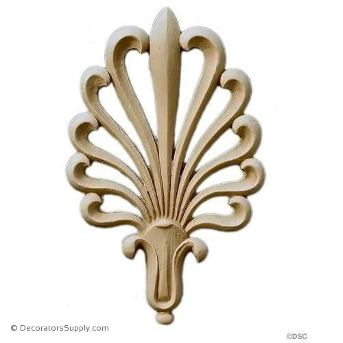 Palmette-Greek 5 3/8H X 3 3/8W - 1/4Relief-ornaments-furniture-woodwork-Decorators Supply