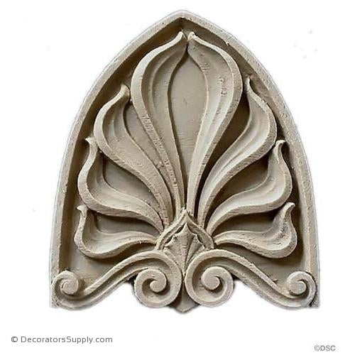 Palmette-Greek 3 1/8H X 2 3/4W - 1/4Relief-ornaments-furniture-woodwork-Decorators Supply