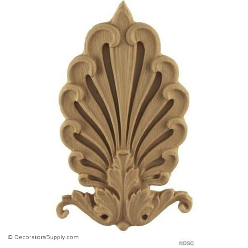 Palmette-Empire 5 1/4H X 2 7/8W - 5/16Relief-ornaments-furniture-woodwork-Decorators Supply