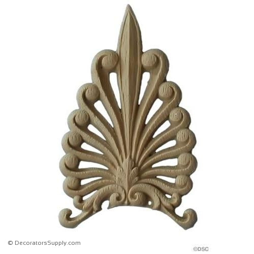 Palmette-Empire 4 3/8H X 2 7/8W - 5/16Relief-ornaments-furniture-woodwork-Decorators Supply