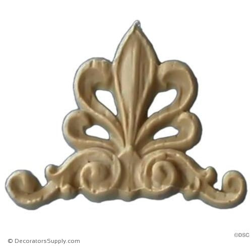 Palmette-Empire 1 1/2H X 1 7/8W - 1/4Relief-ornaments-furniture-woodwork-Decorators Supply
