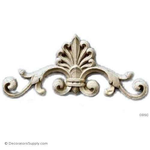 Palmette-Empire 2 3/8H X 5 1/4W - 1/2Relief-ornaments-furniture-woodwork-Decorators Supply