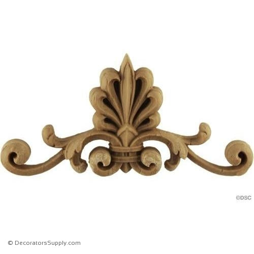 Palmette-Empire 3/4H X 1 7/8W - 1/8Relief-ornaments-furniture-woodwork-Decorators Supply
