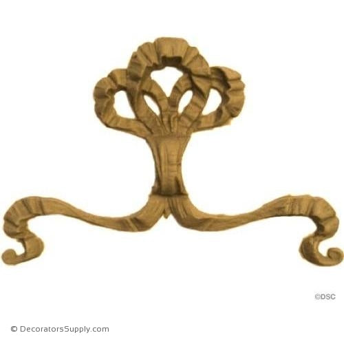 Ribbon - Empire 3 1/4H X 5 1/2W - 1/2Relief-ornaments-furniture-woodwork-Decorators Supply