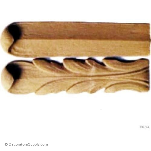 Acanthus 5/8 High 2 3/4 Wide-ornaments-furniture-woodwork-Decorators Supply