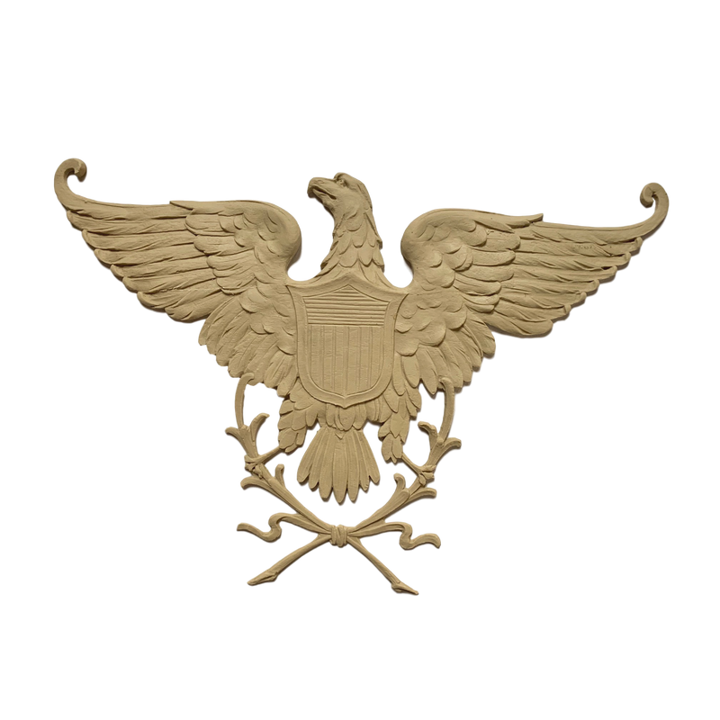 American Eagle Applique for Wood 10H X 15  1/2W - 3/8Relief