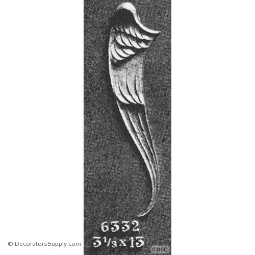 Animal-Nat. Wing 13H X 3 1/8W - 5/16Relief-Decorators Supply
