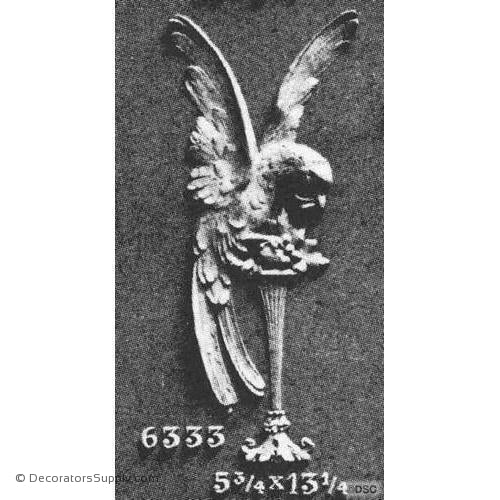 Animal- Bird - Ital. Ren. 13 1/4H X 5 3/4W - 7/16Relief-Decorators Supply
