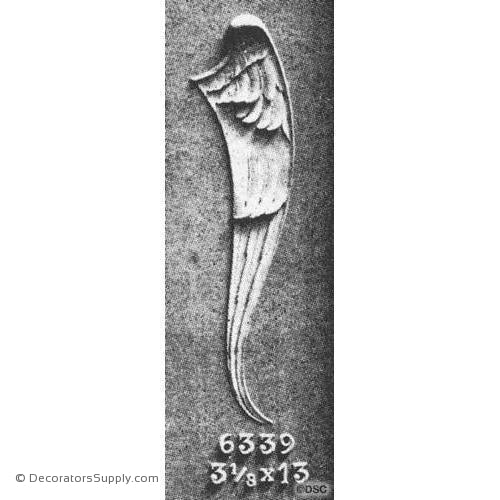 Animal Applique -Nat. Wing 13H X 3 1/8W - 5/8Relief-Decorators Supply