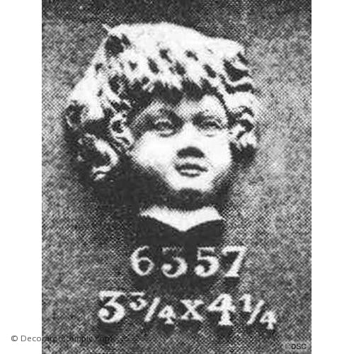 Cherub Face Accent 4 1/4H X 3 3/4W - 1 1/4Relief-historic-carving-library-victorian-styles-Decorators Supply