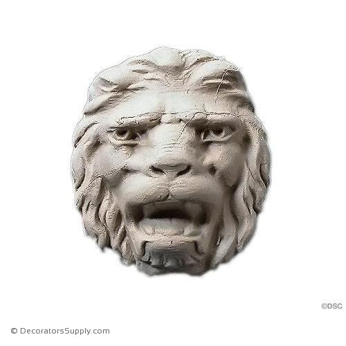 Lion Head - 2 1/2H X 2 1/4W - 3/4Relief-Decorators Supply
