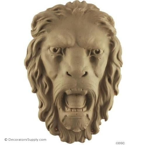 Lion Head - 6 1/2H X 4 1/4W - 1 3/8Relief-Decorators Supply
