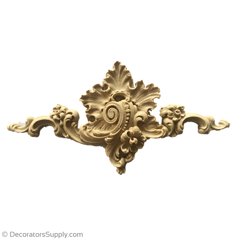 Floral Rococo Cartouche Offered in 3 Sizes From 5" to 8-3/4"