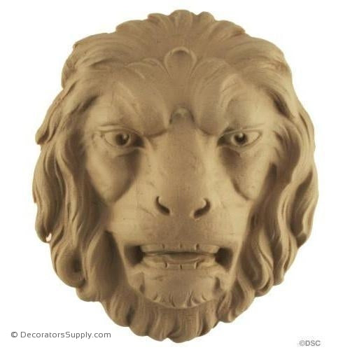Lion Head - 4 3/4H X 4W - 1 1/2Relief-Decorators Supply