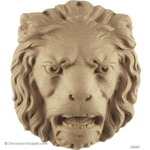 Lion Head - 5 1/4H X 4 1/2W - 1 5/8Relief-Decorators Supply