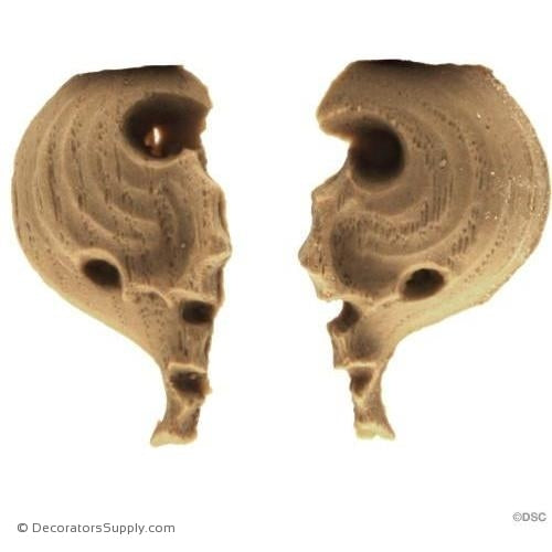 Gothic Leaves - 1 1/2H X 1W - 3/8Relief-ornaments-furniture-woodwork-Decorators Supply