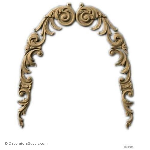 Leafy Scroll 12 High 6 3/4 Wide-ornaments-furniture-woodwork-Decorators Supply