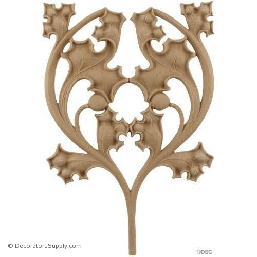 Gothic Vine Design 9 1/2H X 6 3/4W - 1/4Relief-ornaments-furniture-woodwork-Decorators Supply