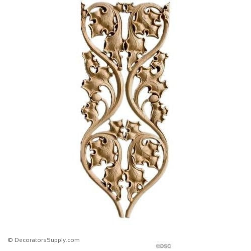 Gothic Vine Design 16H X 6 3/4W - 1/4Relief-ornaments-furniture-woodwork-Decorators Supply