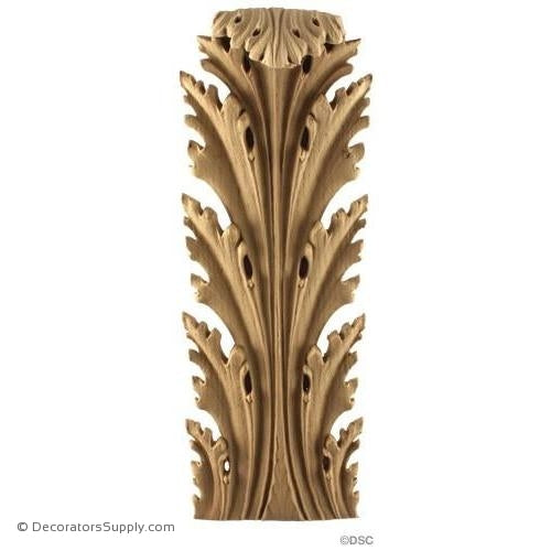 Acanthus-Ital. Ren 11 3/4H X 4 3/8W - 1 1/2-1/2Relief-ornaments-furniture-woodwork-Decorators Supply
