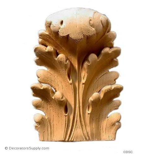 Acanthus-Ital. Ren 4 7/8H X 3 1/2W - 1-1/2Relief-ornaments-furniture-woodwork-Decorators Supply