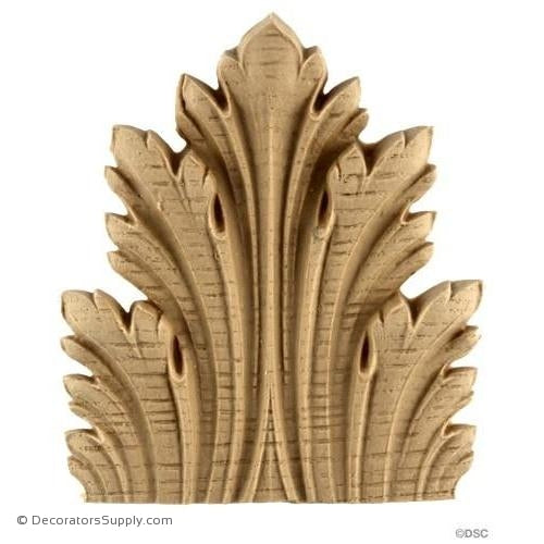 Acanthus-Louis XVI 4 1/4H X 3 3/4W - 9/16-3/16Relief-ornaments-furniture-woodwork-Decorators Supply