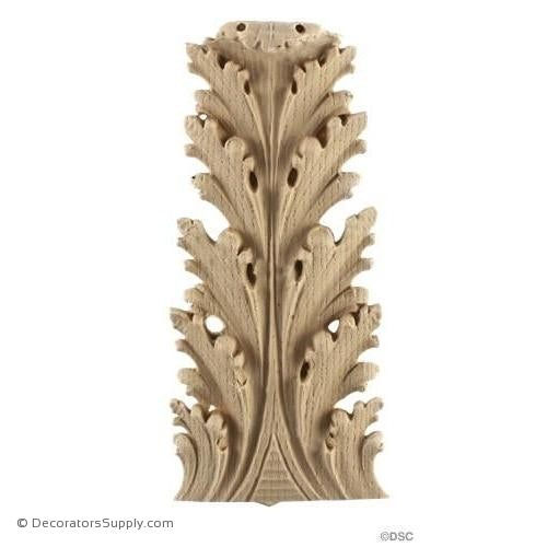 Acanthus-Ital. Ren 7 1/4H X 3 1/4W - 3/4-1/4Relief-ornaments-furniture-woodwork-Decorators Supply