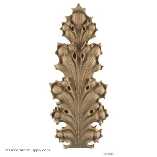 Acanthus-Gothic 12H X 5 1/8W - 1/2-1/4Relief-ornaments-furniture-woodwork-Decorators Supply