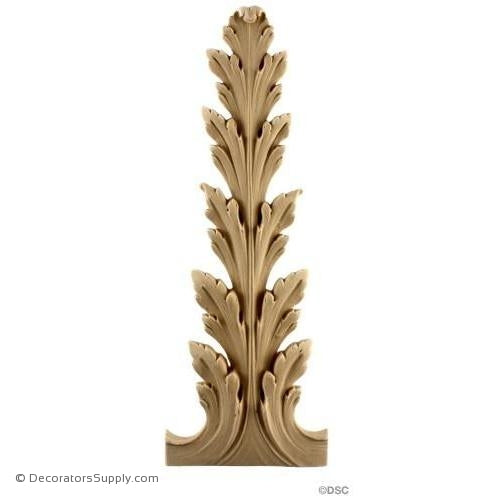 Acanthus-Louis XVI 10 1/4H X 3 3/4W - 5/16-1/8Relief-ornaments-furniture-woodwork-Decorators Supply