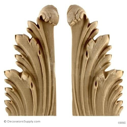 Leaf-Louis XVI 6 1/4H X 2 3/4W - 3/4-5/16Relief-ornaments-furniture-woodwork-Decorators Supply