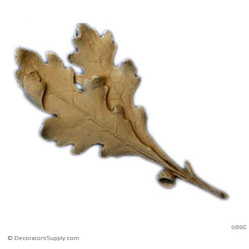 Oak Leaves - 7 1/2H X 3 3/4W - 1/2Relief-ornaments-furniture-woodwork-Decorators Supply
