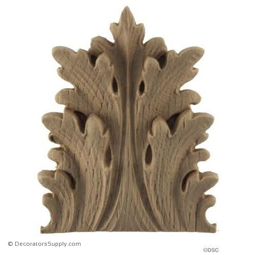 Acanthus-Ital. Ren. 1 1/4H X 1 7/8W - 7/16-3/8Relief-ornaments-furniture-woodwork-Decorators Supply