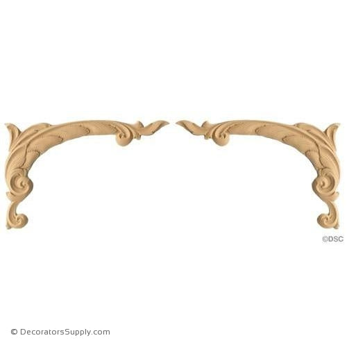 Scrolls 3 3/4 High 5 3/4 Wide Per Side-appliques-for-woodwork-furniture-Decorators Supply