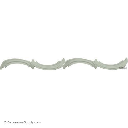 Plaster Running OrnamentLouisXV1 1/2" Wide X 5/8" Relief