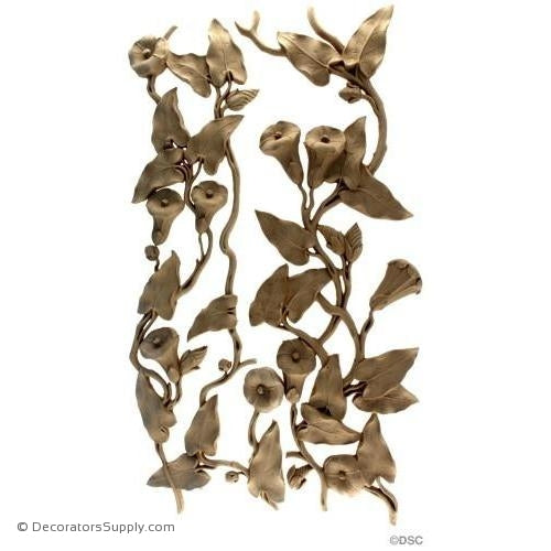 Floral-French 21 1/2H X 12W - 1/2Relief-ornaments-furniture-woodwork-Decorators Supply