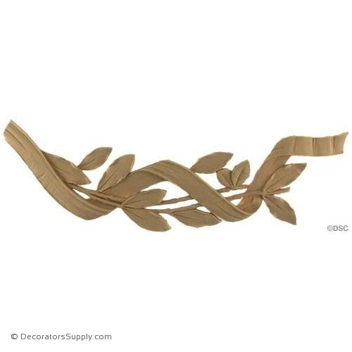 Floral-French 5H X 16 1/2W - 5/16Relief-ornaments-furniture-woodwork-Decorators Supply