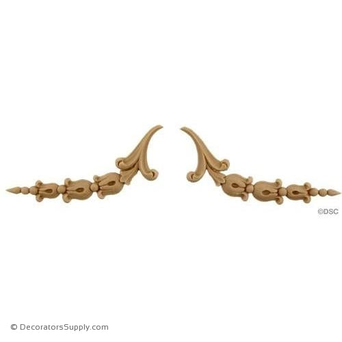 Bell Flower 2 3/8 High 4 1/2 Wide Per Side-ornaments-furniture-woodwork-Decorators Supply