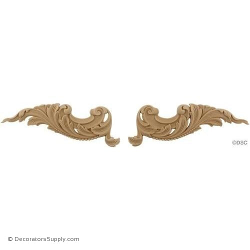 Scroll 3 3/8 High 7 Wide-ornaments-furniture-woodwork-Decorators Supply