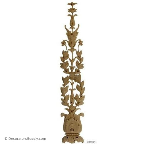 Floral-Louis XVI 34H X 6 1/4W - 5/16Relief-vertical-design-woodwork-furniture-Decorators Supply