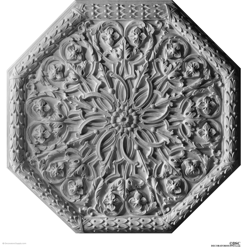 Plaster Medallion-German-36" Diameter X 1 5/8" Relief-ceiling-ornament-Decorators Supply